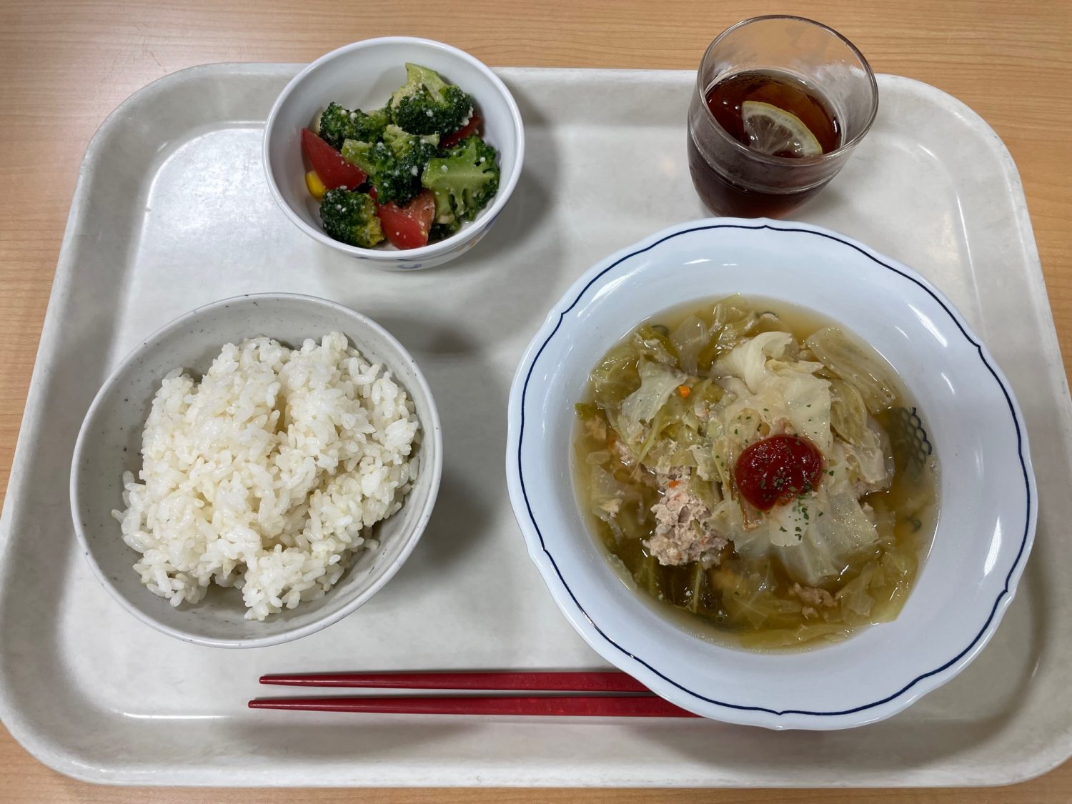 ◎ 定食 「嬬恋キャベツとひき肉の重ね煮」 2022.8.26(金)
