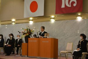 ▲香川明夫学長式辞