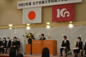 ▲香友会山下静江会長の祝辞