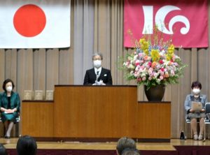 ▲香川明夫学長の式辞