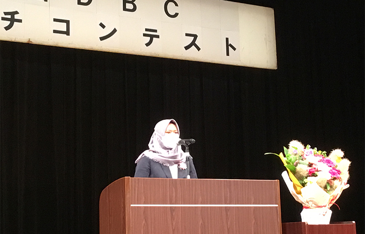 【国際交流】日本語学校のスピーチ大会で本学の留学生が準優勝！